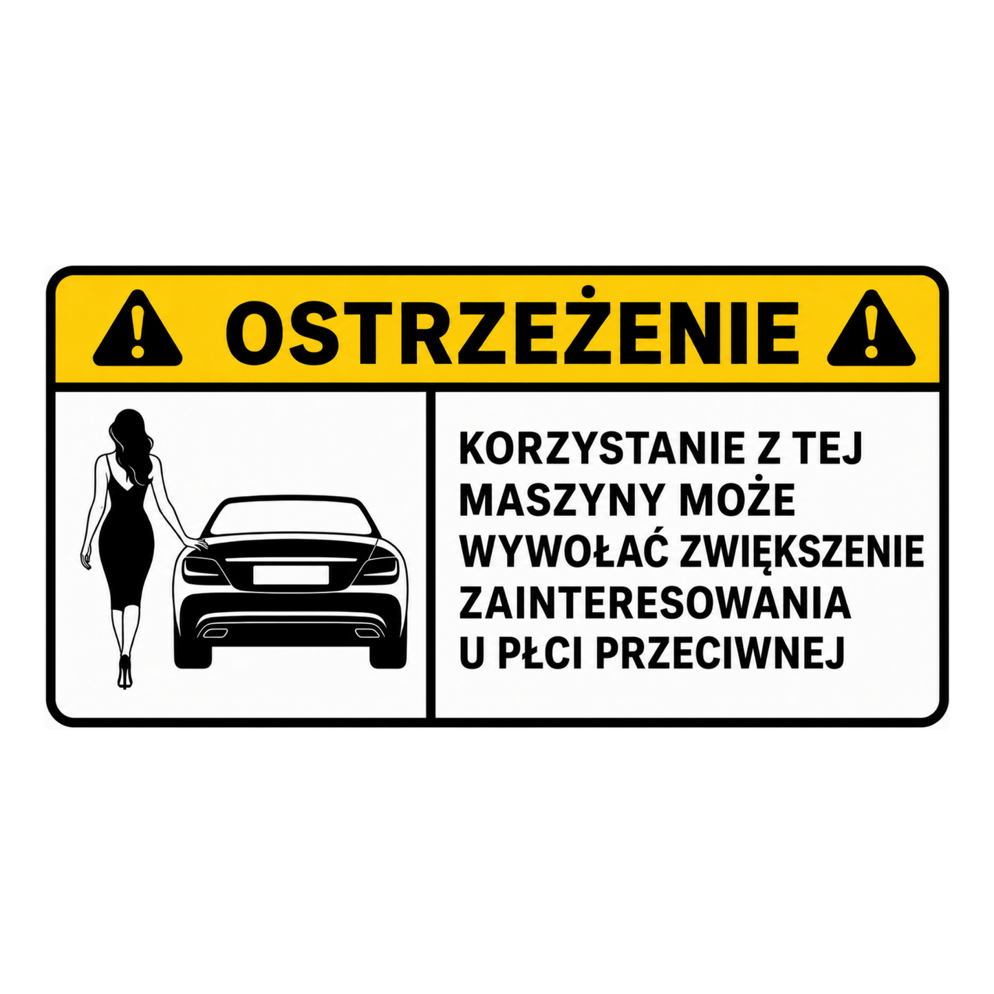 Zestaw naklejek OSTRZEŻENIE PL v2