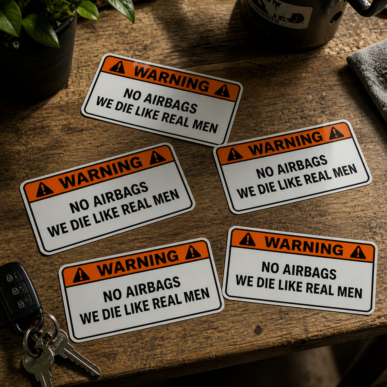 Naklejka WARNING – No Airbags ANG