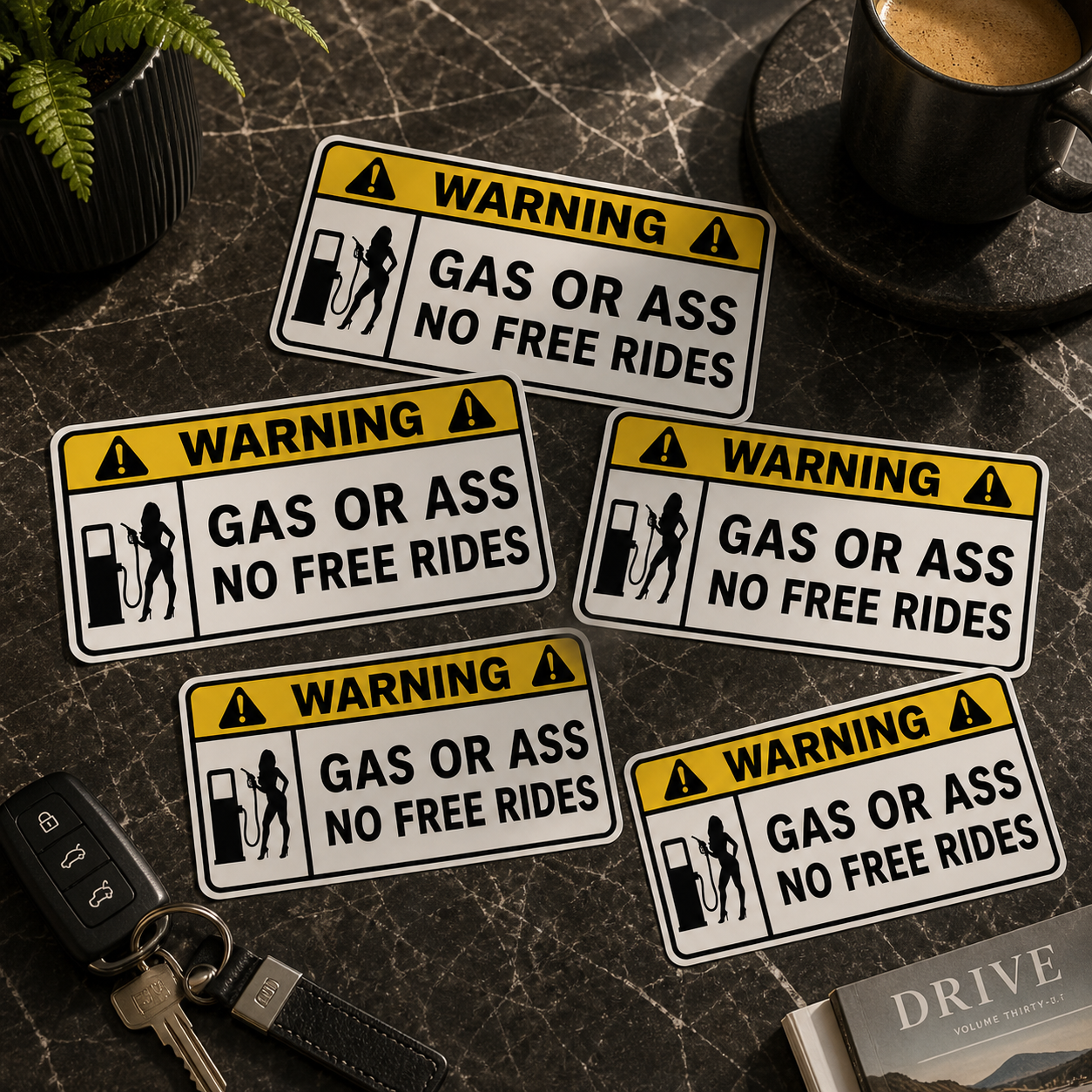 Sticker WARNING – GAS OR ASS