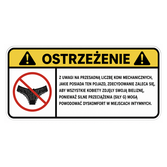 Zestaw naklejek OSTRZEŻENIE PL