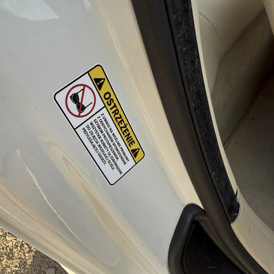 Sticker set WARNING PL