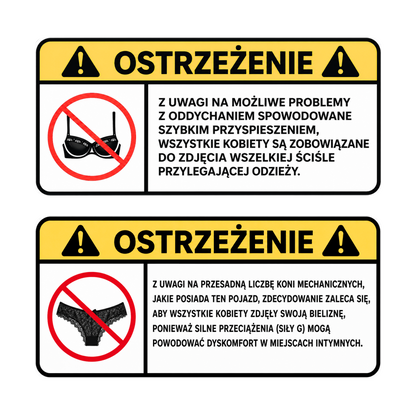Sticker set WARNING PL