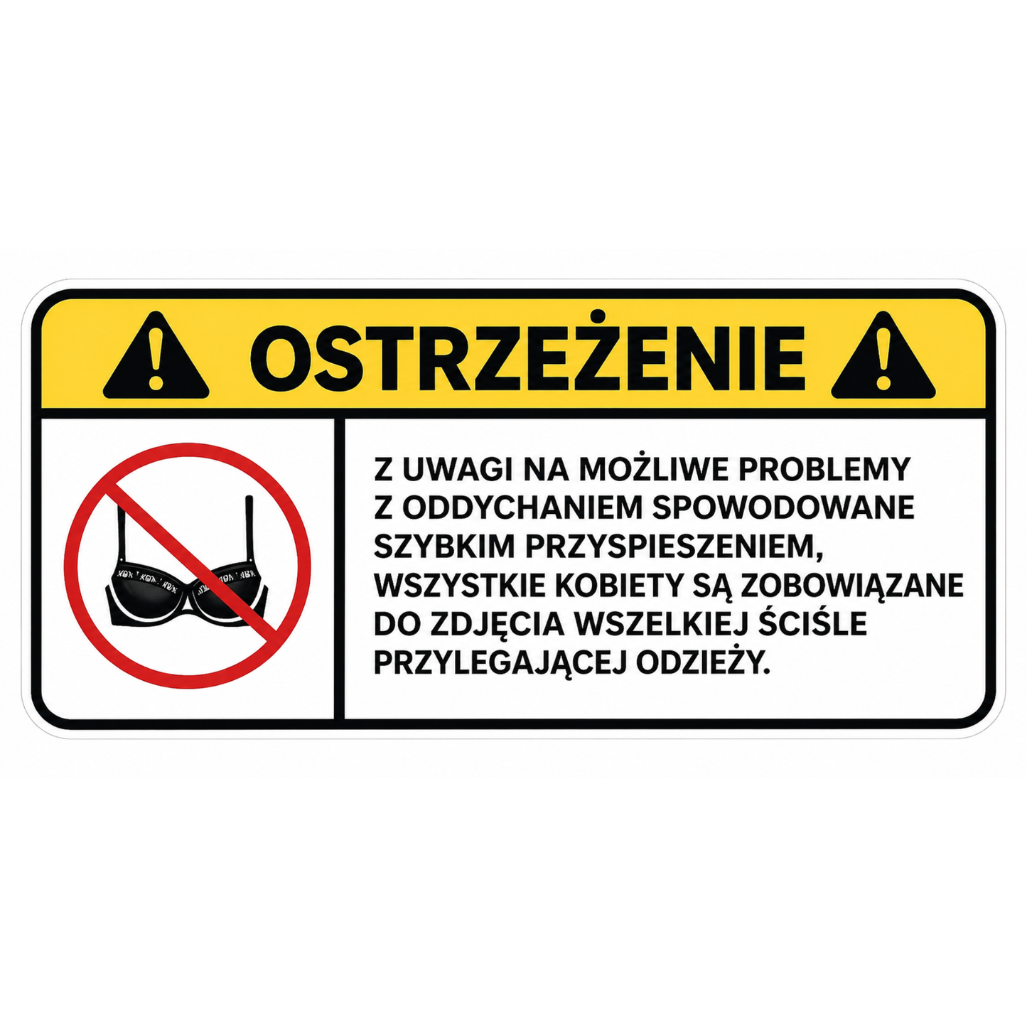 Sticker set WARNING PL