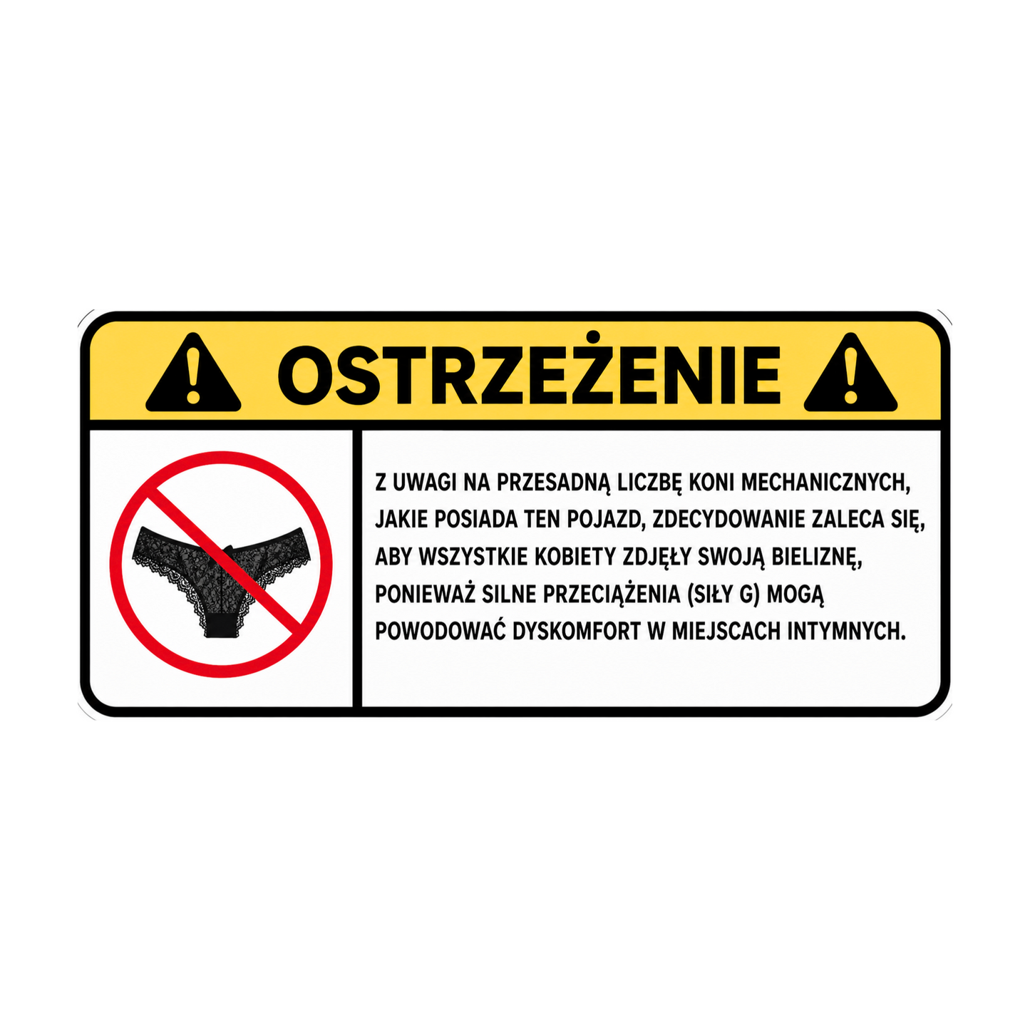 Sticker WARNING – Remove tight clothing v2