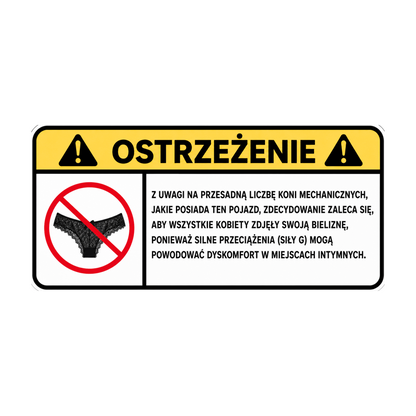 Sticker WARNING – Remove tight clothing v2