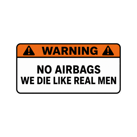 Naklejka WARNING – No Airbags ANG