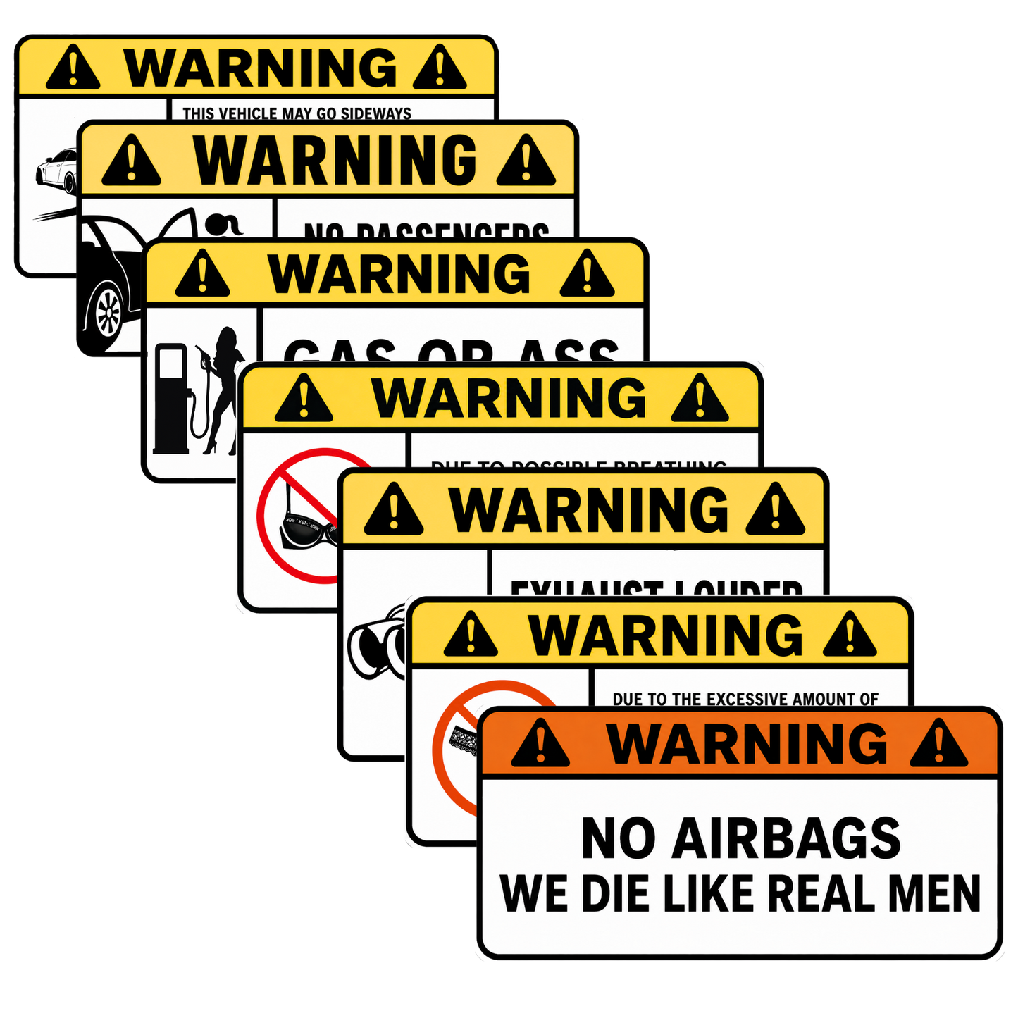 WARNING ANG sticker set