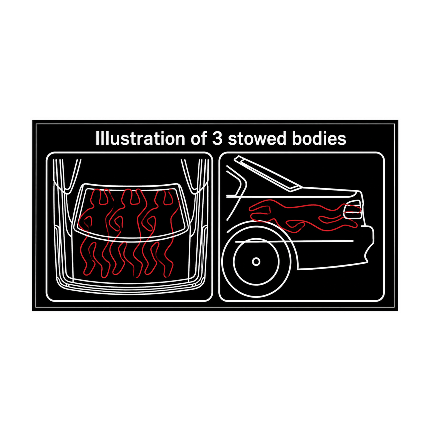 Sticker 3 Stowed Bodies - BMW E38