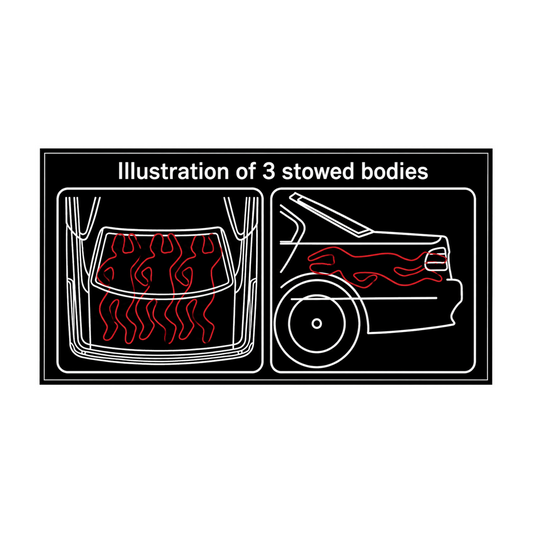 Naklejka 3 stowed bodies - BMW E38