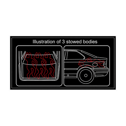 Sticker 3 Stowed Bodies - BMW E36 Coupe