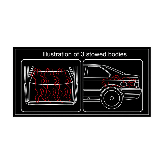 Naklejka 3 stowed bodies - BMW E36 Coupe