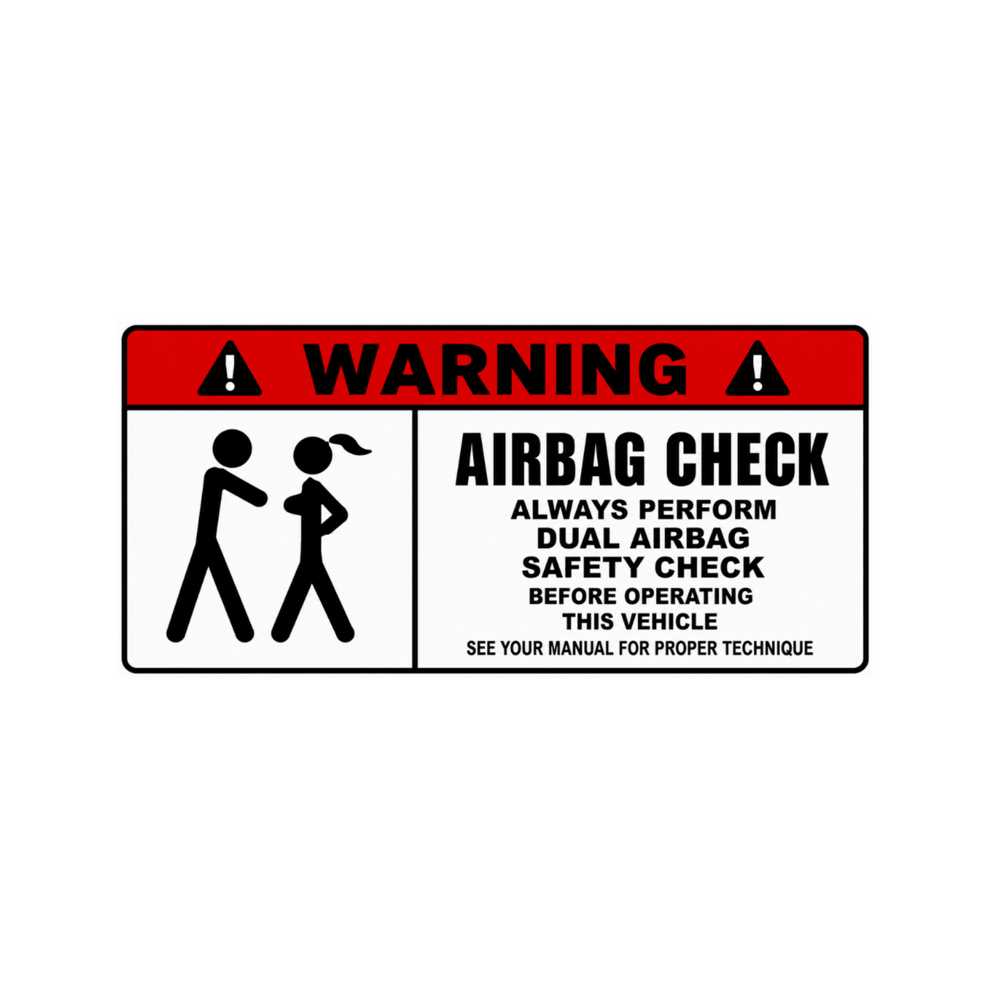 Sticker WARNING – No entry ENG