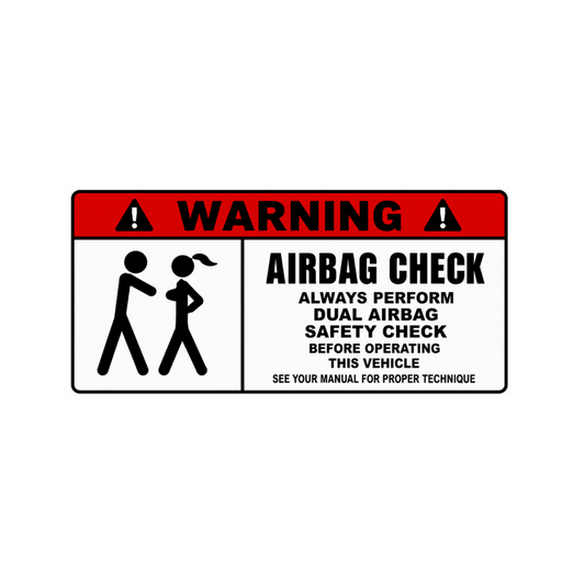 Naklejka WARNING – AIRBAG CHECK ANG