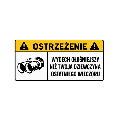 Zestaw naklejek OSTRZEŻENIE PL v2