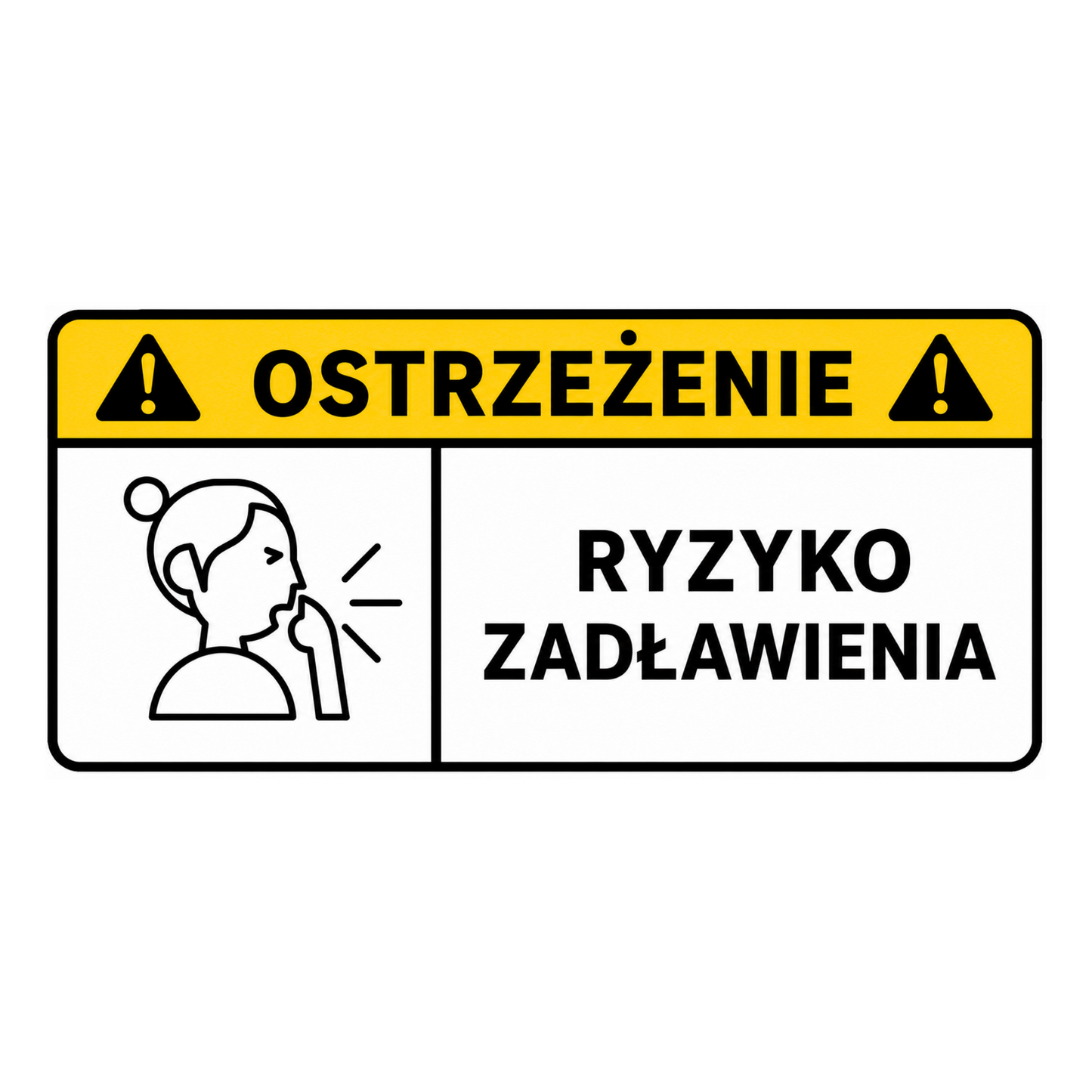 Zestaw naklejek OSTRZEŻENIE PL v2