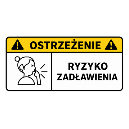 Zestaw naklejek OSTRZEŻENIE PL v2