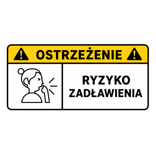 Zestaw naklejek OSTRZEŻENIE PL v2