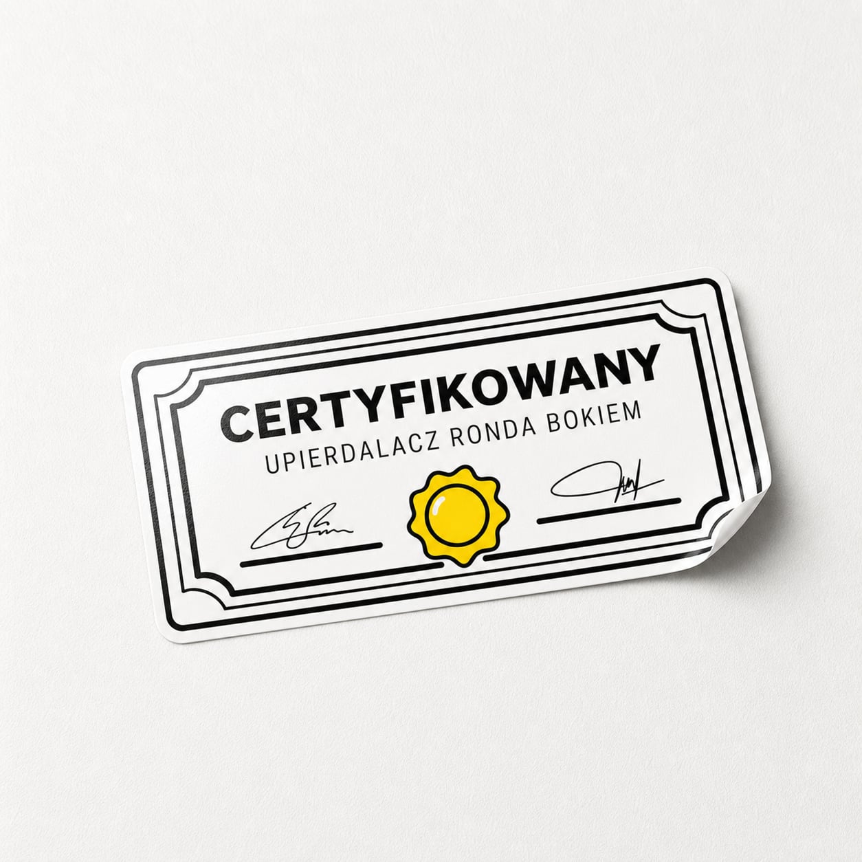 Naklejka - Certyfikowany kierowca