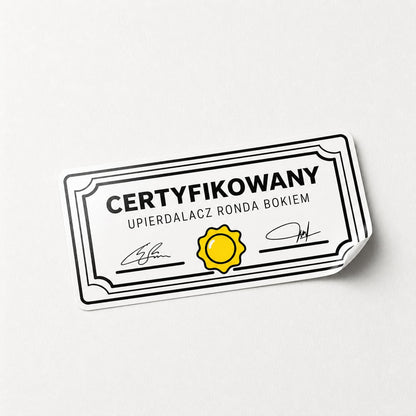 Naklejka - Certyfikowany kierowca