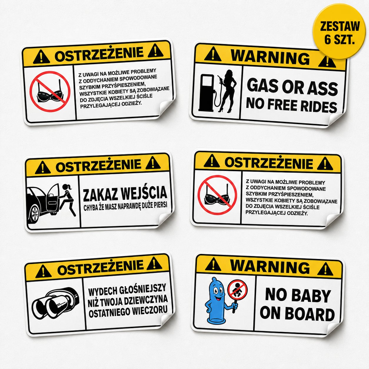 WARNING ANG sticker set