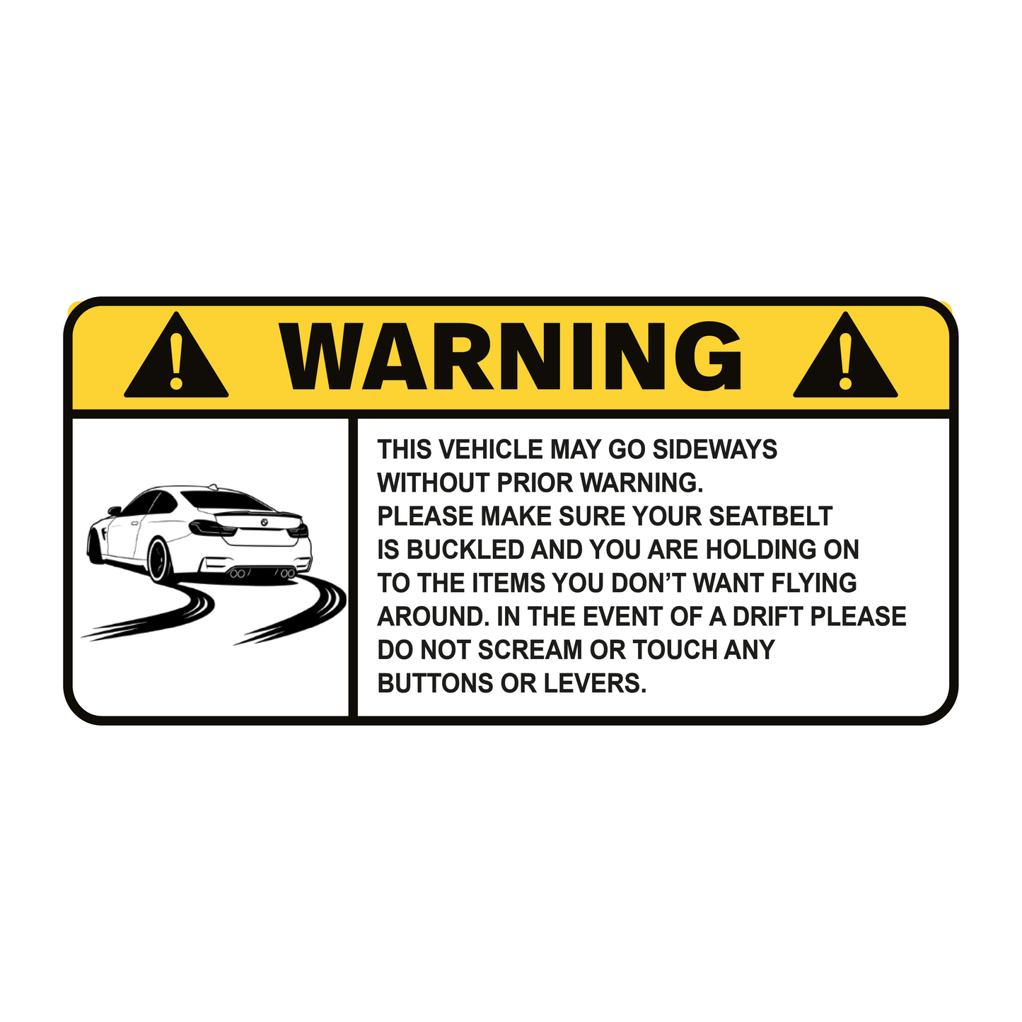 Sticker WARNING – Drift ANG