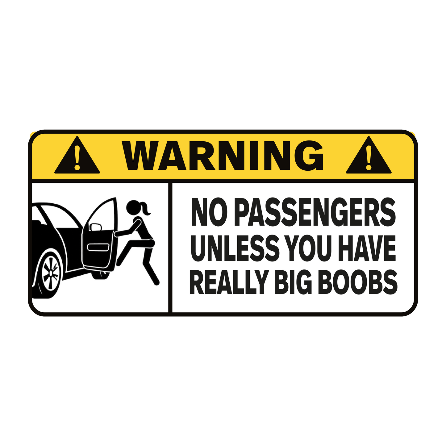 Sticker WARNING – No entry ENG