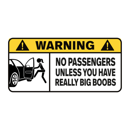 Sticker WARNING – No entry ENG