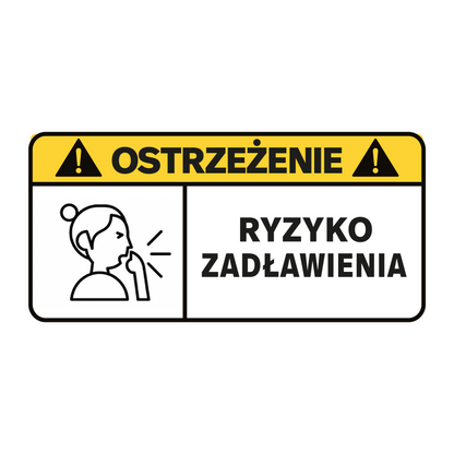 Naklejka OSTRZEŻENIE – Ryzyko zadławienia