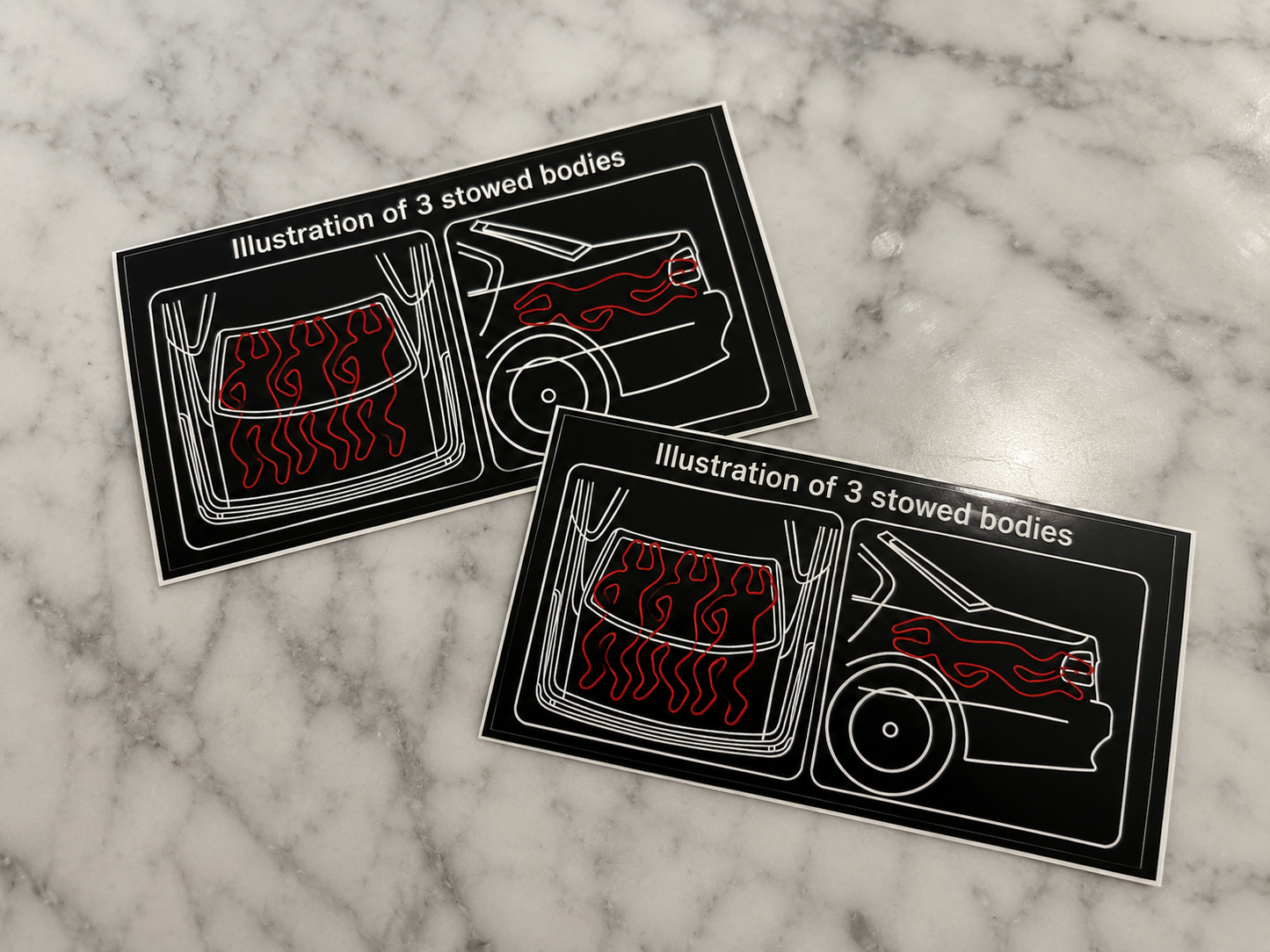 Sticker 3 Stowed Bodies - BMW E38