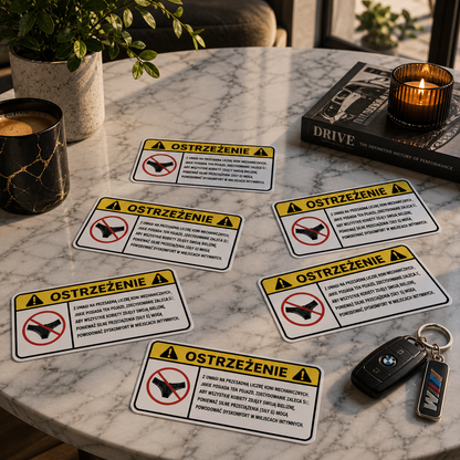 Sticker WARNING – Remove tight clothing v2