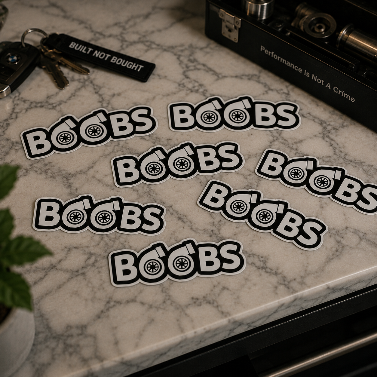 Naklejka BOOBS - turbo