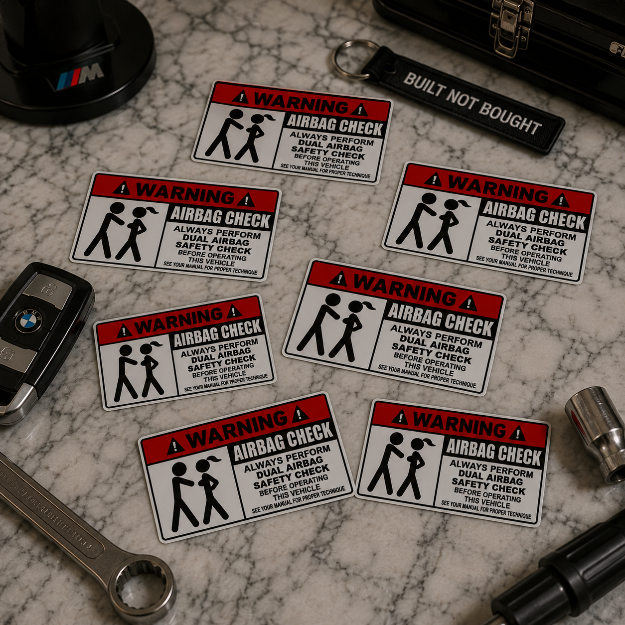 Sticker WARNING – No entry ENG