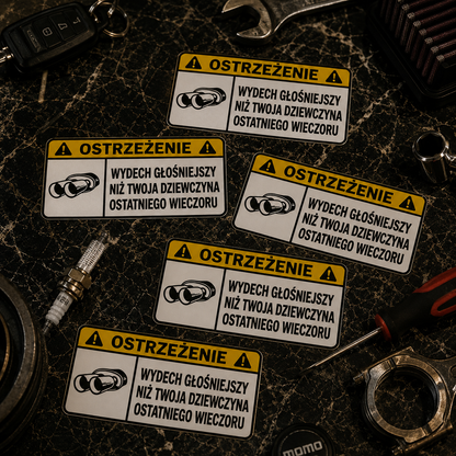 WARNING sticker – Remove tight clothing