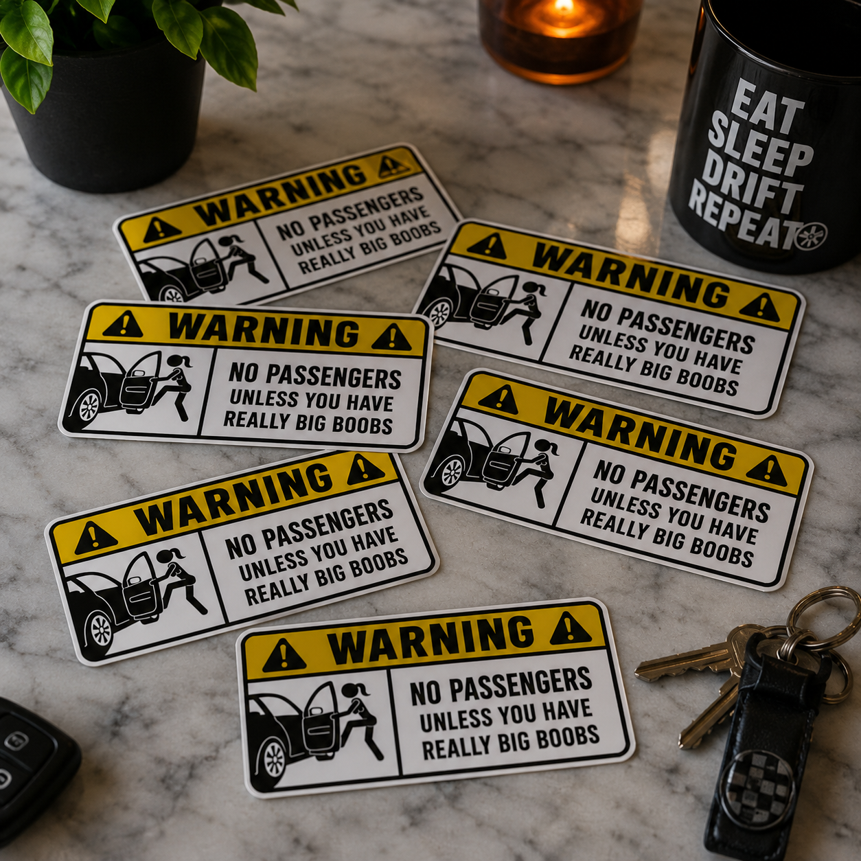 Sticker WARNING – No entry ENG