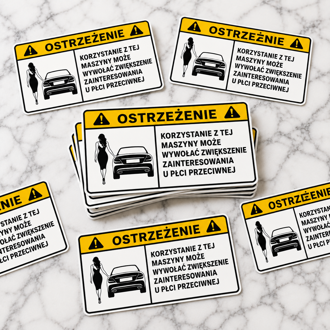 Naklejka OSTRZEŻENIE – Korzystanie z tej maszyny