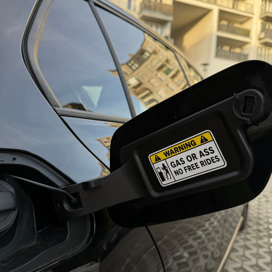 Sticker WARNING – GAS OR ASS