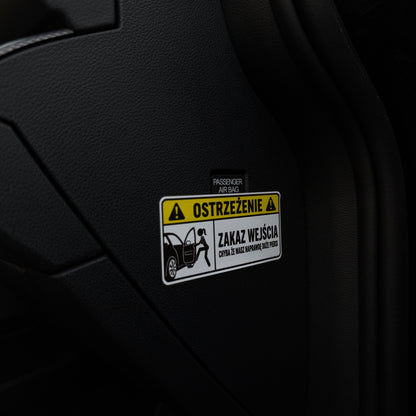 WARNING sticker – Entry forbidden