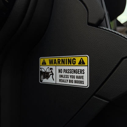 Sticker WARNING – No entry ENG