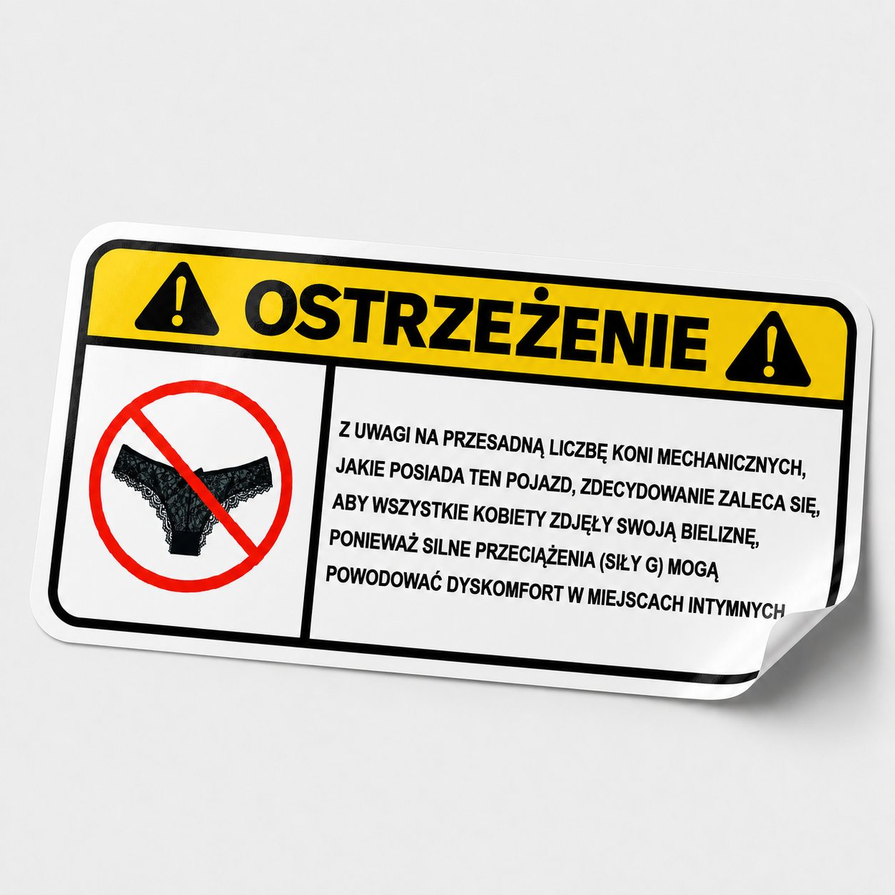 Sticker WARNING – Remove tight clothing v2