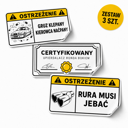 Zestaw naklejek dla właściela gruza