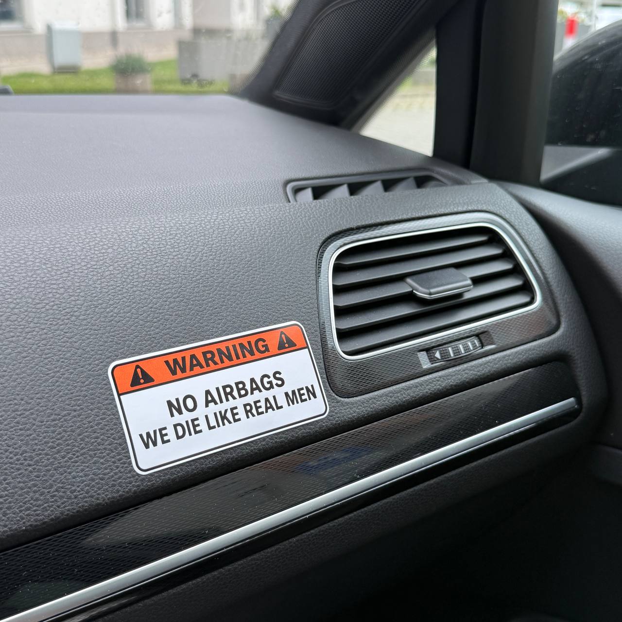 Naklejka WARNING – No Airbags ANG