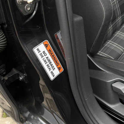 Naklejka WARNING – No Airbags ANG