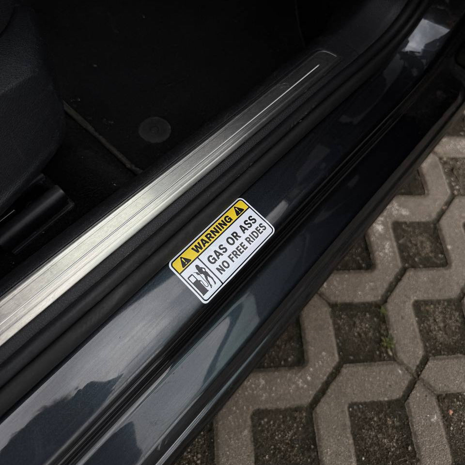 Sticker WARNING – GAS OR ASS