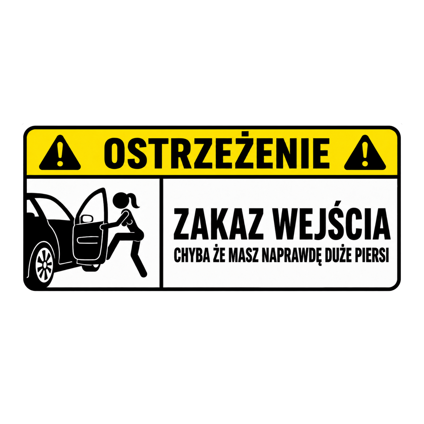 Zestaw naklejek OSTRZEŻENIE PL v2