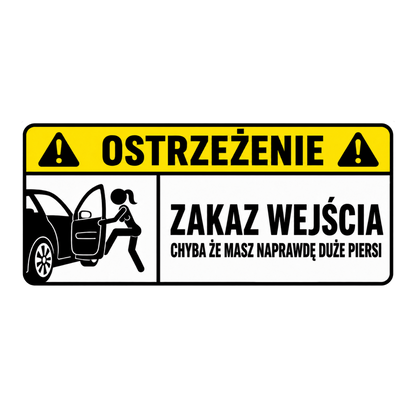 Zestaw naklejek OSTRZEŻENIE PL v2