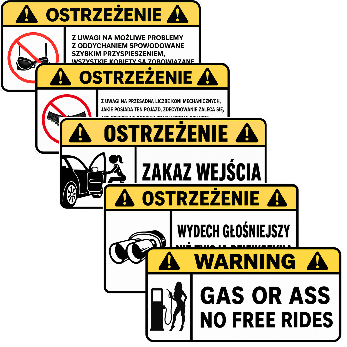 WARNING ANG sticker set