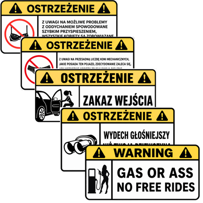 WARNING ANG sticker set