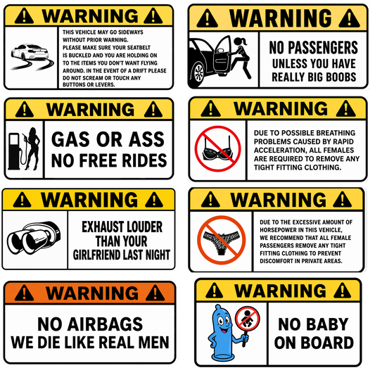 WARNING ANG sticker set