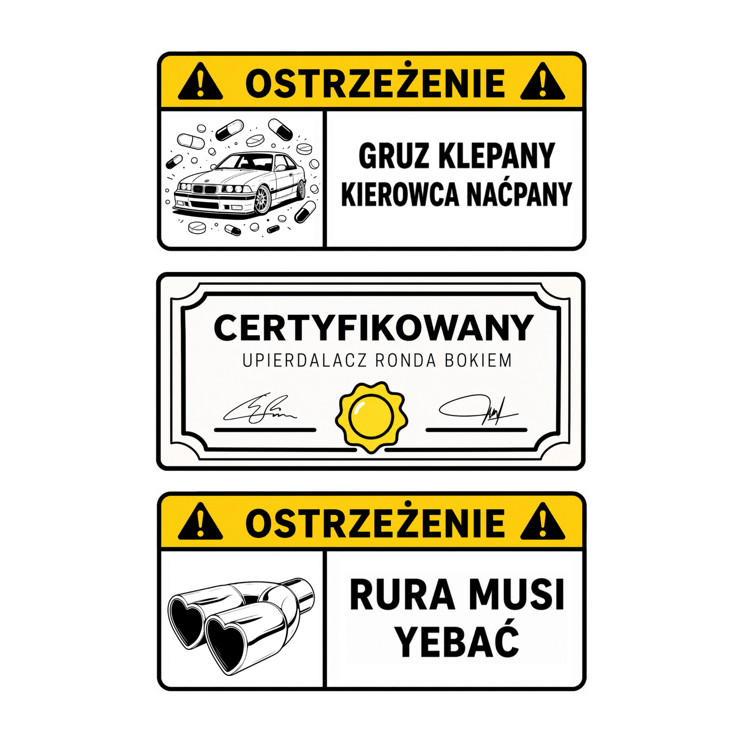 Zestaw naklejek dla właściela gruza