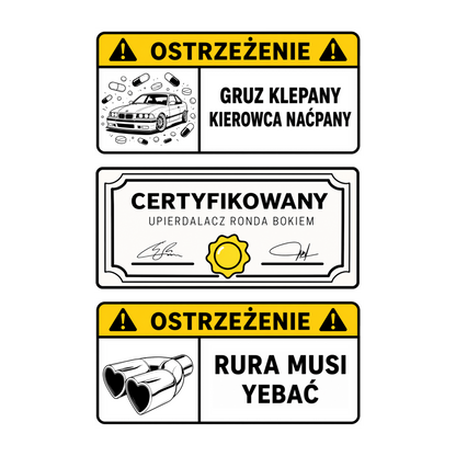 Zestaw naklejek dla właściela gruza
